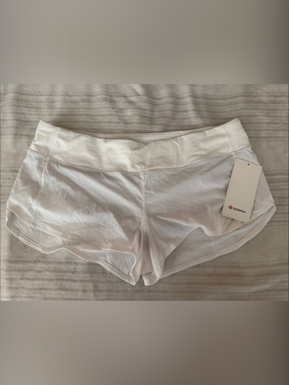 lululemon athletica Women’s White Speed Up Running Shorts